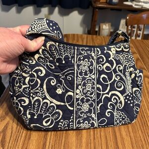 Vera Bradley Twirly Birds Navy Blue & White Bag
